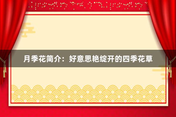 月季花简介：好意思艳绽开的四季花草